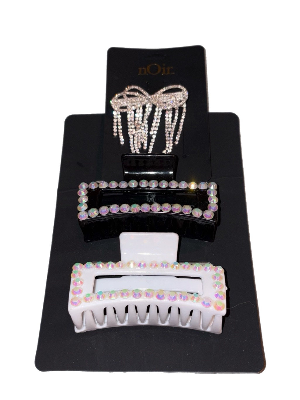 Noir Embellished Hair Accessories Brand New